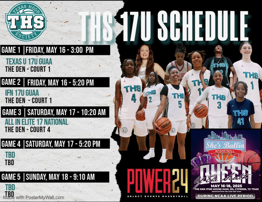 THS (@thshoopz) on Twitter photo College Coaches: Queen of the South is where we will be this Friday! This is a fun team to watch! Multiple D1 girls with multiple offers. Shooters, Guards, Athletes, Hoopers! Team is starting to gel. It should be a fun weekend. Come check the girls out. <a href="/ShesBallin/">ShesBallin</a> College Coaches: Queen of the South is where we will be this Friday! This is a fun team to watch! Multiple D1 girls with multiple offers. Shooters, Guards, Athletes, Hoopers! Team is starting to gel. It should be a fun weekend. Come check the girls out. <a href="/ShesBallin/">ShesBallin</a>