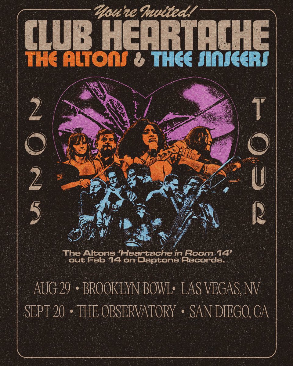 We have some new shows in Vegas and San Diego. The presale is happening now. Thank you all for the continued support and see y'all very soon!

theesinseers.com/tour