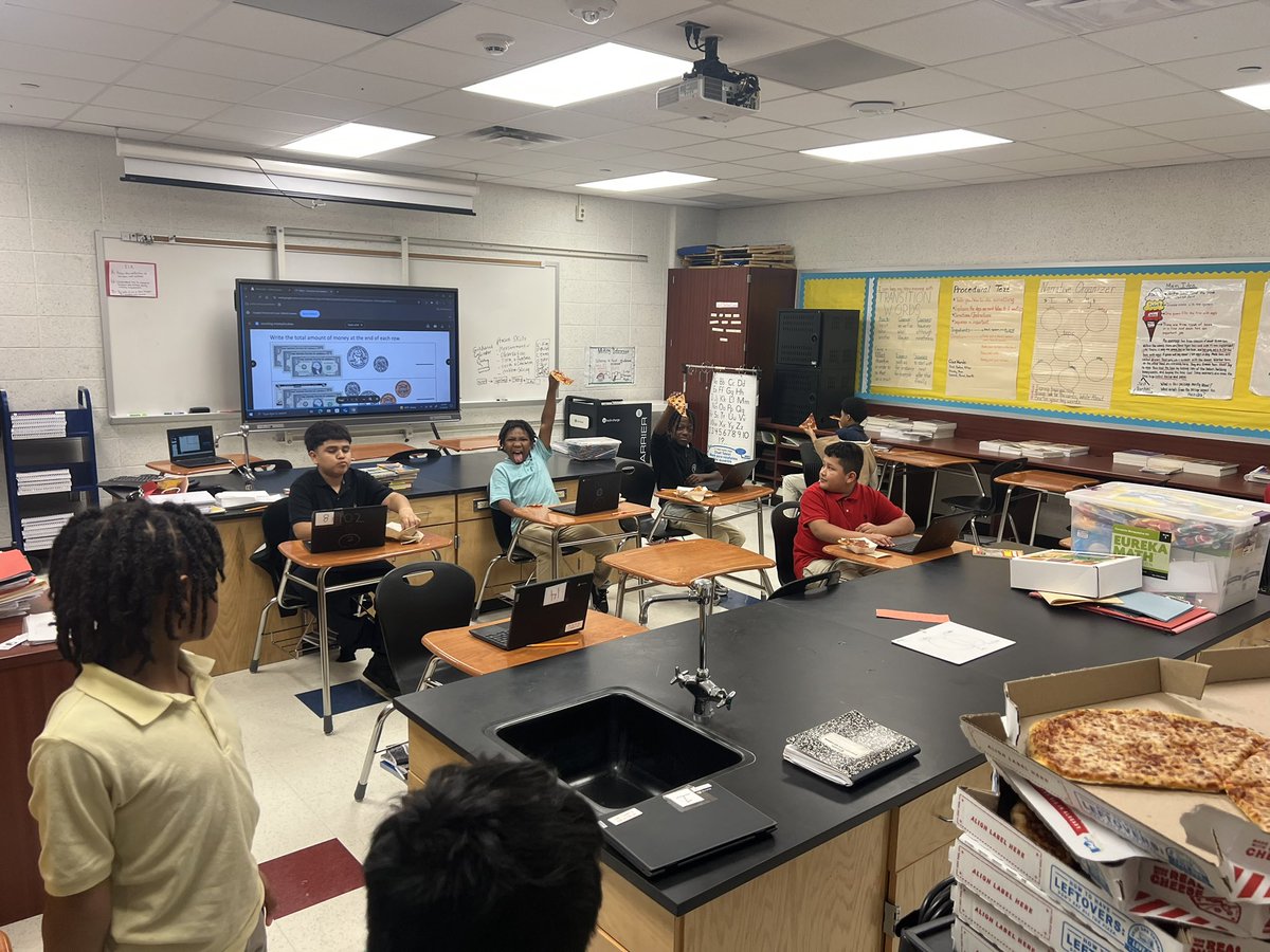 KEC_AISD's tweet image. What do you do when your students outperform last year’s attendance for the last 14 weeks in a row? You get them pizza of course! #attendancematters
