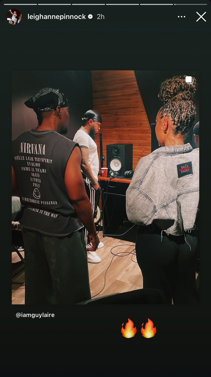📲 | Leigh-Anne (<a href="/LeighAnneMusic/">Leigh-Anne</a>) shared <a href="/iamguylaire/">iamguylaire</a>’s Instagram post on story:

— ”🔥🔥”