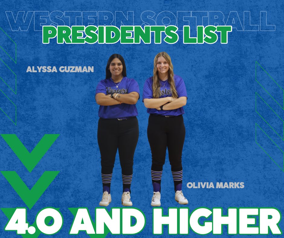 Congratulations to Alyssa Guzman and Olivia Marks for making the Presidents list this spring! Thank you ladies for all your hard work on and off the field!🤠 #BBSG #TEAM23