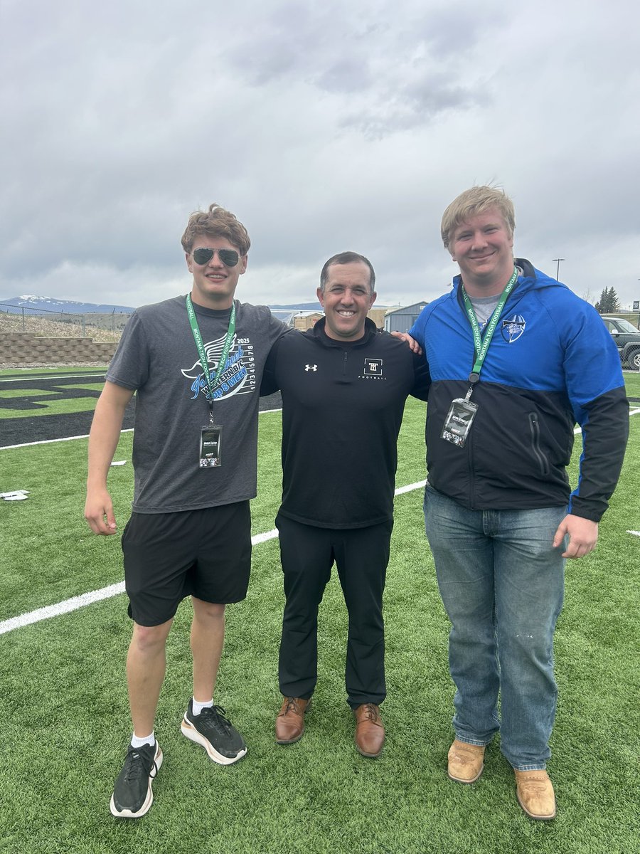 Thank you for a great Montana Tech Junior Day!! <a href="/CoachThatcher/">Dan Thatcher</a> <a href="/MTFBCoachSchlee/">Doug Schleeman</a> <a href="/CoachMAllenFB/">Montell A. Allen II</a> <a href="/CoachKyleSamson/">Kyle Samson</a> <a href="/KodyTorgerson/">Coach Kody Torgerson</a> <a href="/CoachTravisDean/">Travis Dean</a> <a href="/CoachAndersonMT/">Khalin Anderson</a> <a href="/CoachMann90/">Clifford Mann 🏈</a>