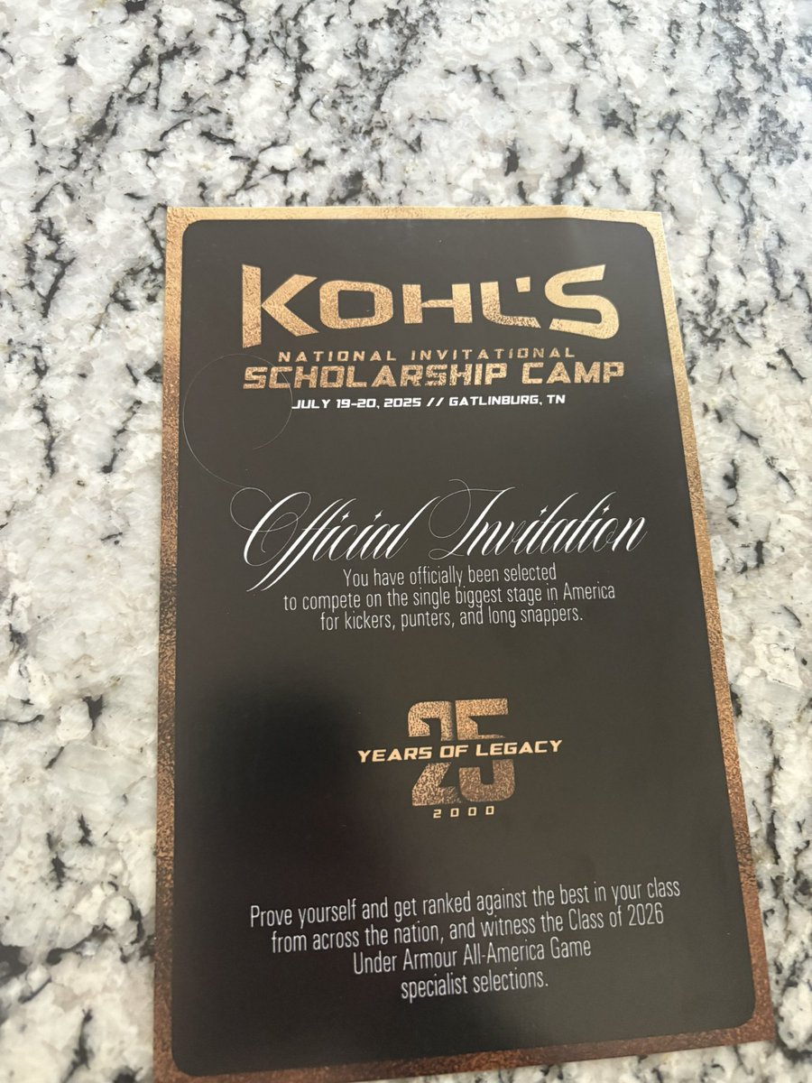 FKAP30's tweet photo. Thank you to @KohlsKicking for the invite to the National Scholarship Camp in Tennessee! https://t.co/AaZg1RYd99