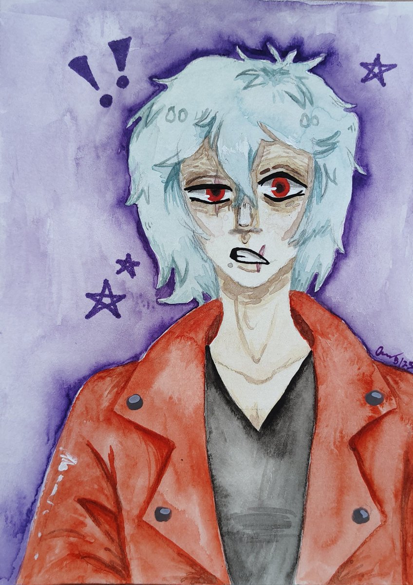 Izzy_saur's tweet image. Tomura shigaraki watercolor doodle I did to get back into drawing
#myheroacademia #mha #watercolor #fanart