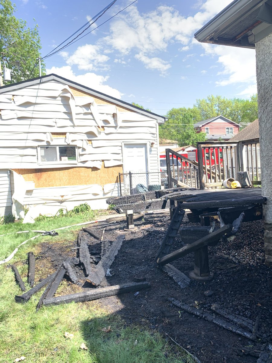Crews are picking up after extinguishing a deck fire on the 600 block of Eustis  St. the fire was contained to the exterior of the home, however, there is heat damage to the exterior of the detached garage.