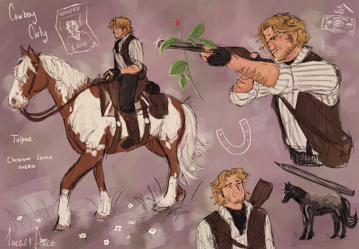 targetf0rce's tweet image. took me long enough to draw cowboy curly #mouthwashingau
