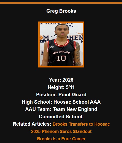 Greg Brooks

2x All NEPSAC Class AA star transfers to Hoosac

recruitthebronx.com/index.php/pros…