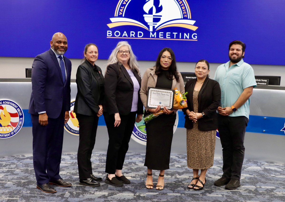 At last night’s board meeting, we proudly recognized instructional aide Ms. Eva Pat Carrillo for her heroic actions in saving a Bridges to Adulthood student who was choking. Thank you, Ms. Carrillo, for being a true lifesaver and role model in our community! 🎉