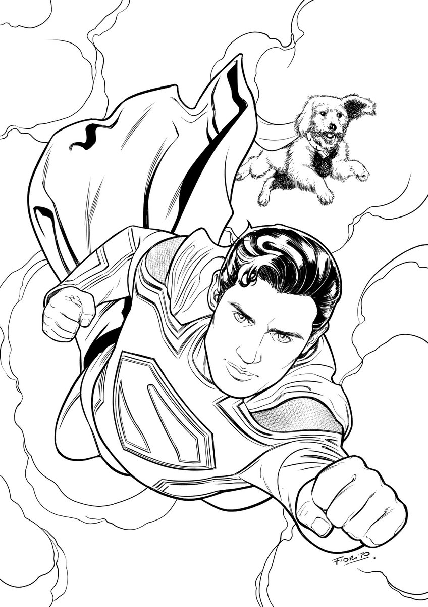 I couldn't help myself!

I loved <a href="/JamesGunn/">James Gunn</a> trailer so much, I HAD to do my take on Superman!!!

(and good-boy Krypto)

Hopefully will get this in colors soon!

Look up!

#Superman #jamesgunn #manofsteel #DCU #dccomics #lookup