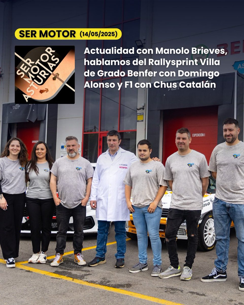 CadenaSERMotor's tweet photo. ๐ง PODCAST | #SERMotor ๐ (14/05/2025):
๐ Analizamos la actualidad de la semana
๐ Nos atiende Domin Alonso para hablar del RS Villa de Grado Benfer
๐ต๐น Hablamos del Rallye de Portugal
๐ F1 con @carbaplayu
๐ก #SERPodcast
https://t.co/M6JDluSGGJ https://t.co/WOdUrfLJxu