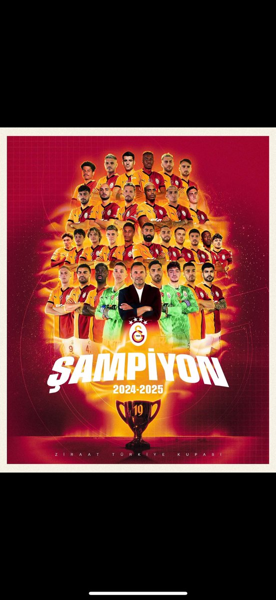 2024-2025 Sezonu Ziraat Türkiye Kupasını kazanan Galatasaray takımımızı, bütün Galatasaray camiasını ve teknik heyetini yürekten tebrik ediyorum.
Mayıslar Bizimdir #galatasaray