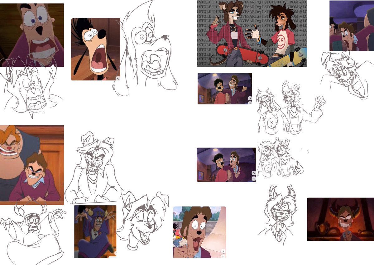 GoopyLizard's tweet image. I rewatch @Brittan63683377 video of the extremely goofy movie and thought it would be funny to draw both max and Bradley with some of there most craziest expression's.