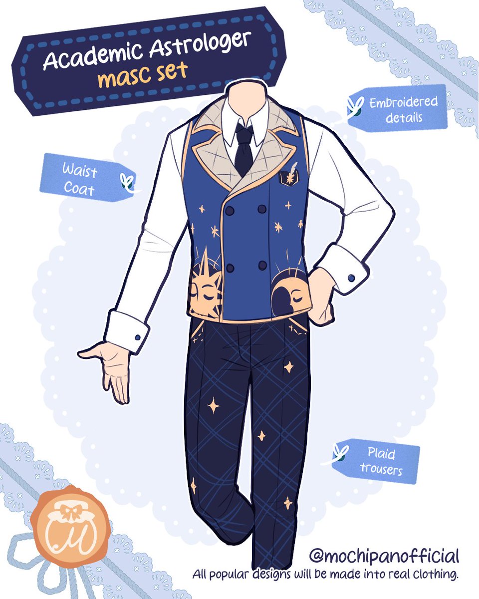 A masculine academic astrologer set :)