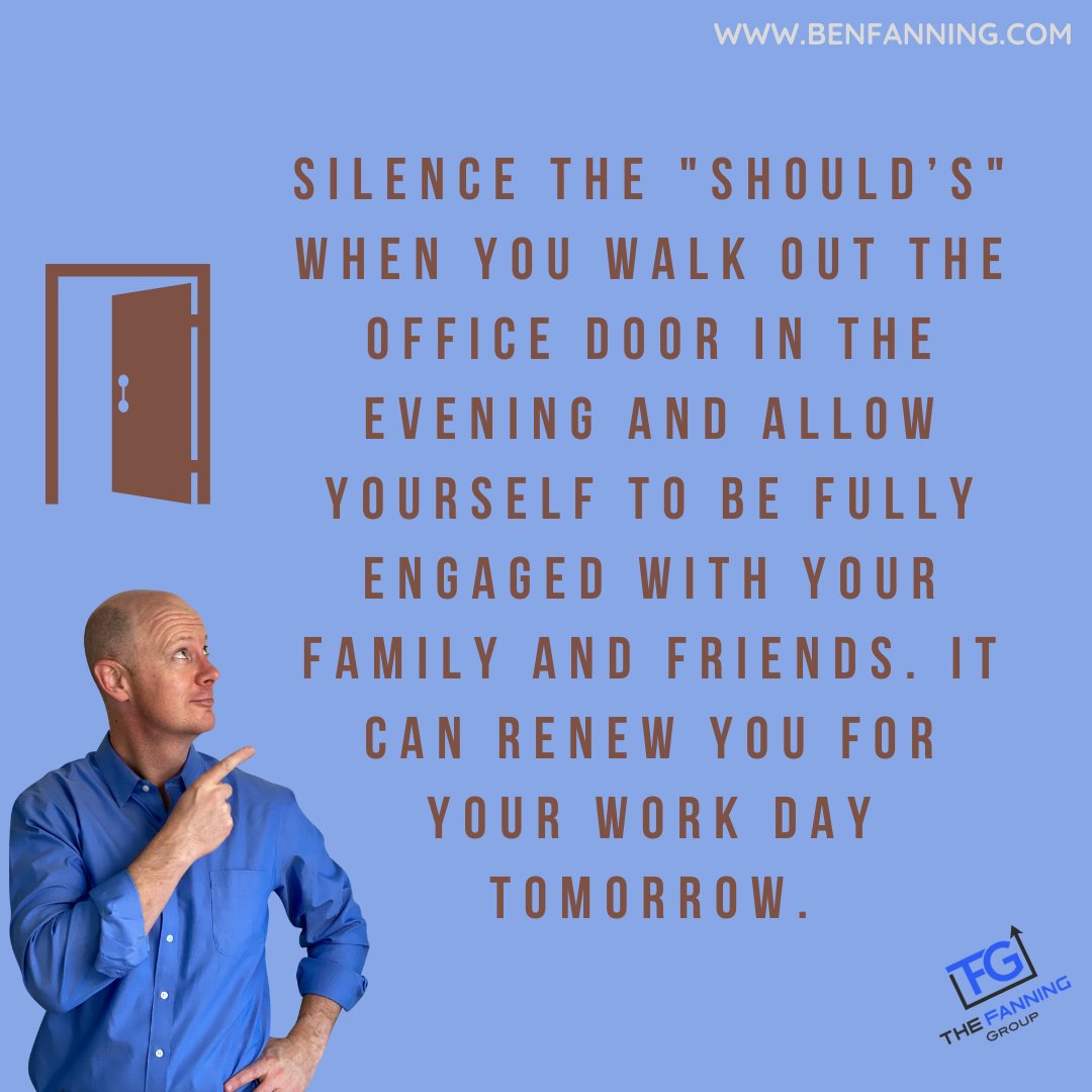 It's all about leaving the shoulds (and your work) behind when you finish for the day #quicktip #QuitAlternative