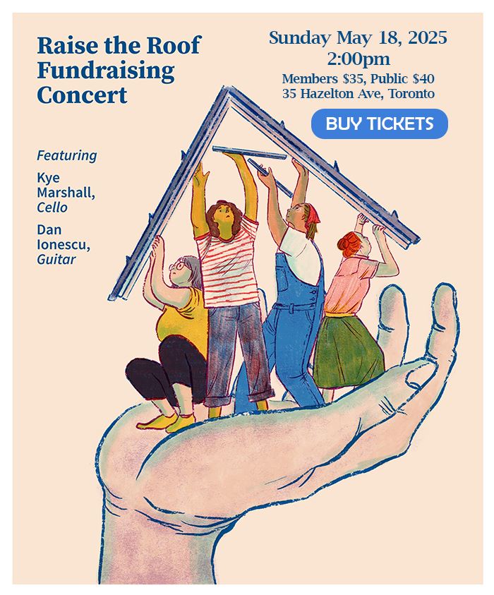 This Sunday at 2pm, join Kye Marshall (cello) &amp; Dan Ionescu (guitar) for a fundraiser concert at Heliconian Hall. 

Enjoy good music and raise funds for a new roof on the 150-year old gem!