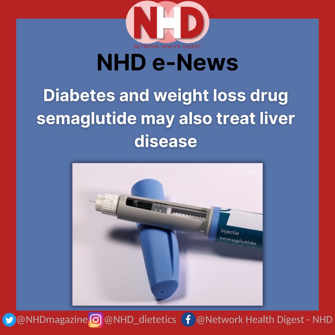 Network Health Digest (@nhdmagazine) on Twitter photo 📰 Diabetes and weight loss drug semaglutide may also treat liver disease📰
A recent study explored how semaglutide impacted outcomes for people with metabolic dysfunction-associated steatohepatitis (type of liver disease).
<a href="/VCU_Liver/">VCU Stravitz-Sanyal Institute for Liver Disease</a> <a href="/KCLImmunoMicro/">School of Immunology & Microbial Sciences</a> 📰 Diabetes and weight loss drug semaglutide may also treat liver disease📰
A recent study explored how semaglutide impacted outcomes for people with metabolic dysfunction-associated steatohepatitis (type of liver disease).
<a href="/VCU_Liver/">VCU Stravitz-Sanyal Institute for Liver Disease</a> <a href="/KCLImmunoMicro/">School of Immunology & Microbial Sciences</a>