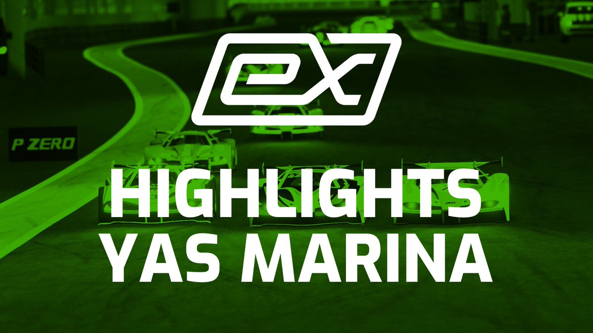 The highlights of the Yas Marina eX Prix are now available on our Youtube channel 👀

youtu.be/ubIBbYLzX2Y

We💚eX – the unique sim racing community
⚡️🌎 #SimRacing #RacingForTheClimate #WorldeX
