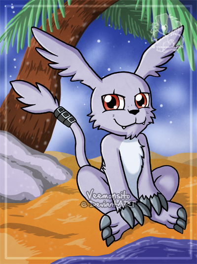 Gazimon sitting cutely at an oasis 🏝️
#Digimon #デジモン