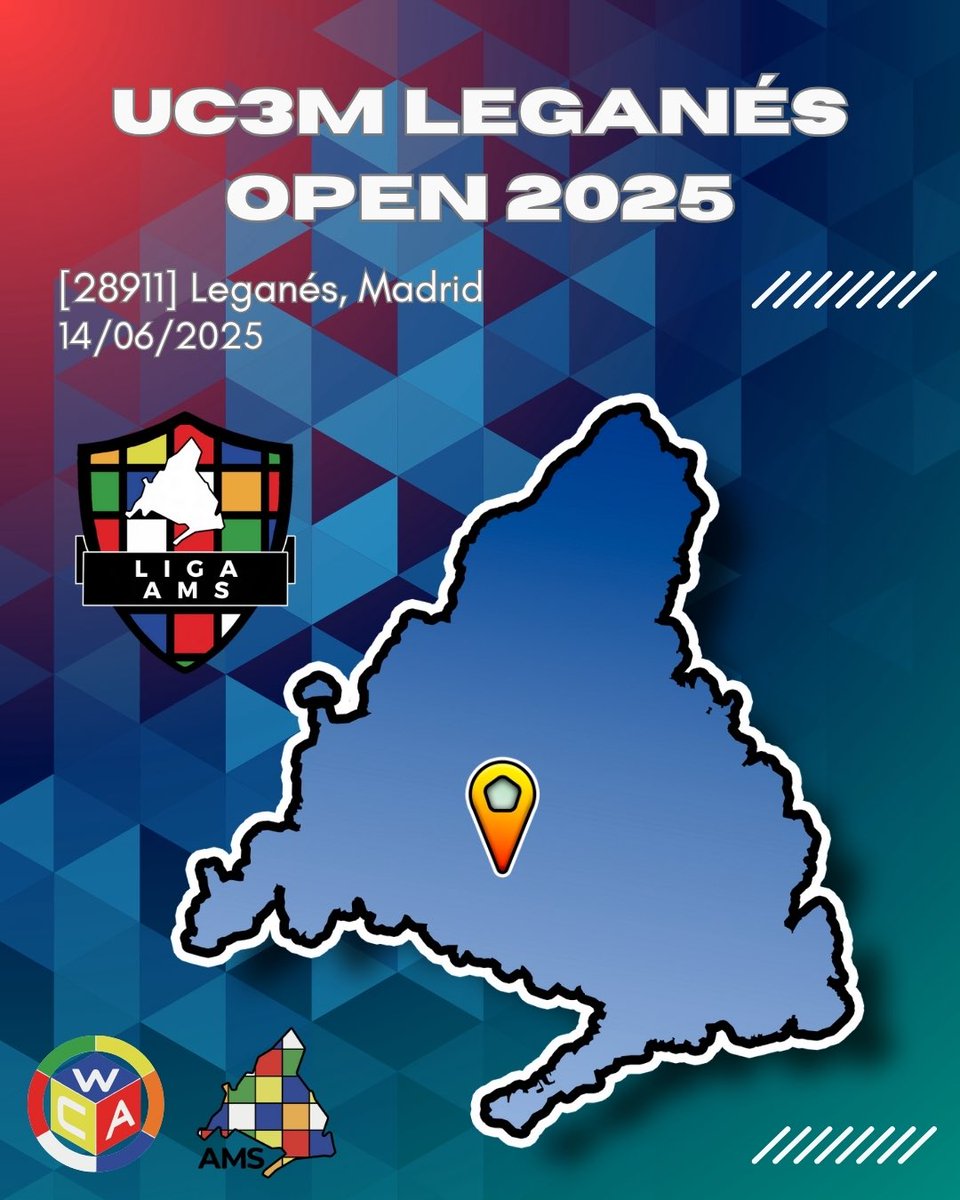 Y continuando con la saga… nos toca ahora una nueva sede:
La Universidad Carlos Tercero de Madrid acoge por primera una competición oficial para celebrar el UC3M Leganés Open 2025.
Fecha de apertura del registro: Viernes 16 de Mayo a las 20:00 h.
INFO: worldcubeassociation.org/competitions/U…