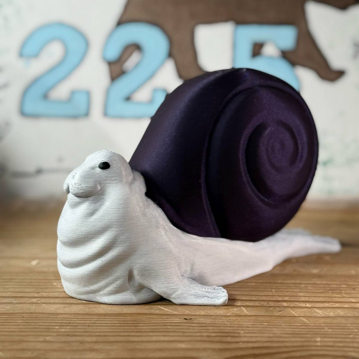 3totem1's tweet image. 🐌SNEAL 🦭 - seal+snail 
3D printed and hand-painted
