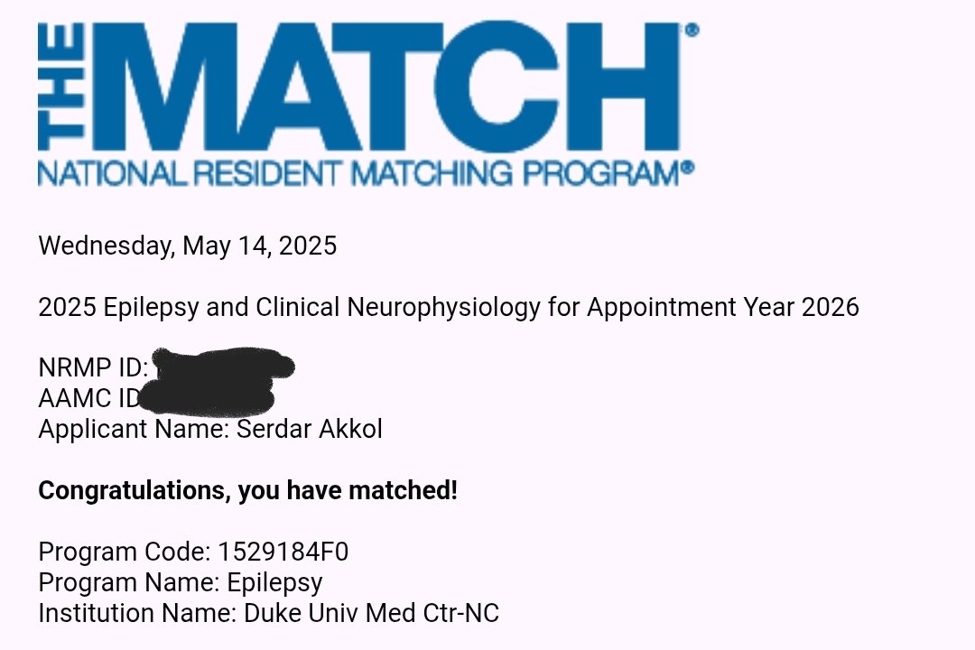 sakkol_'s tweet image. Happy news! I matched at the Duke Epilepsy program for my fellowship! Looking forward to working with amazing group of people. #epilepsy #fellowship @Duke_Neurology @AnphyLab @cogan