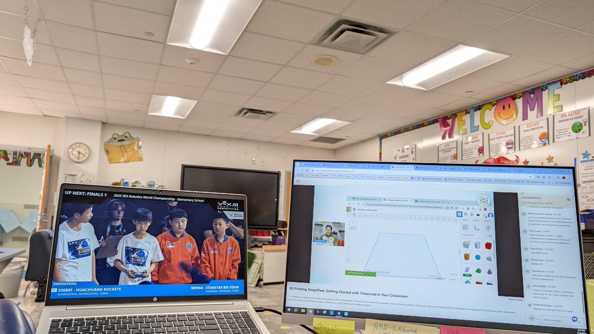 Miss Jami Shields #Techucator 🤖👩🏫 💻 (@missjshields1) on Twitter photo Fun day in the <a href="/CFBRainwater/">Spark STEM Academy at Rainwater Elementary</a> STEM room!!! 5th grade printed their 3d designs, 2nd grade finished their plant packages & ad, we watched the <a href="/DeWitt_Perry/">DeWitt Perry Middle School</a> team, Plus I learned more <a href="/tinkercad/">Tinkercad</a> while watching finals/game reveal <a href="/VEXRobotics/">VEX Robotics</a> worlds! <a href="/REC_Foundation/">REC Foundation</a> <a href="/nicgreenleaf/">Nicole Greenleaf</a> Fun day in the <a href="/CFBRainwater/">Spark STEM Academy at Rainwater Elementary</a> STEM room!!! 5th grade printed their 3d designs, 2nd grade finished their plant packages & ad, we watched the <a href="/DeWitt_Perry/">DeWitt Perry Middle School</a> team, Plus I learned more <a href="/tinkercad/">Tinkercad</a> while watching finals/game reveal <a href="/VEXRobotics/">VEX Robotics</a> worlds! <a href="/REC_Foundation/">REC Foundation</a> <a href="/nicgreenleaf/">Nicole Greenleaf</a>