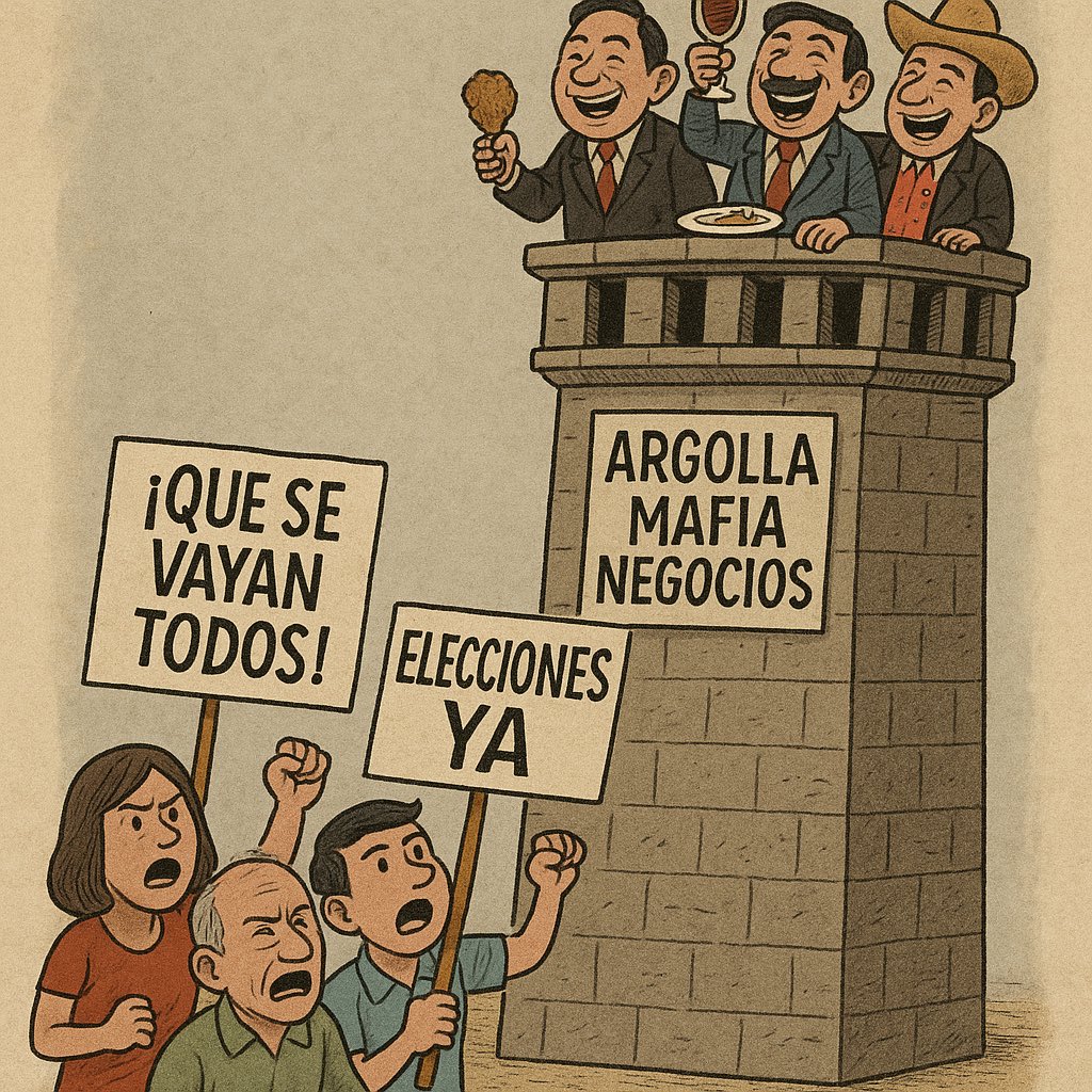 Recuerden a Fuerza Popular, Perú Libre, APP y Podemos, junto a sus satélites: los restos de Acción Popular, Avanza País, Somos Perú y Renovación Popular.
En 2022, con Castillo en el poder, les propusimos que se vayan todos. No quisieron.
En 2023, les propusimos nuevas