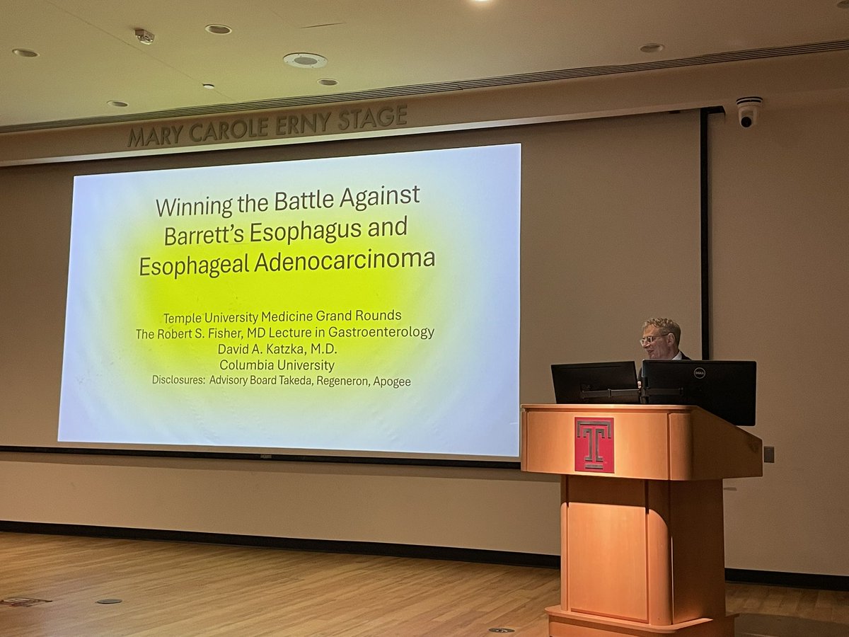 Temple Gastroenterology (@templegastro) on Twitter photo Thanks to David Katzka from <a href="/ColumbiaMed/">Columbia Medicine</a> for giving the Robert Fisher Lecture today. Great topics including GERD, Barrett's and adenoCA. Looking forward to case discussions with the fellows this afternoon! Thanks to David Katzka from <a href="/ColumbiaMed/">Columbia Medicine</a> for giving the Robert Fisher Lecture today. Great topics including GERD, Barrett's and adenoCA. Looking forward to case discussions with the fellows this afternoon!