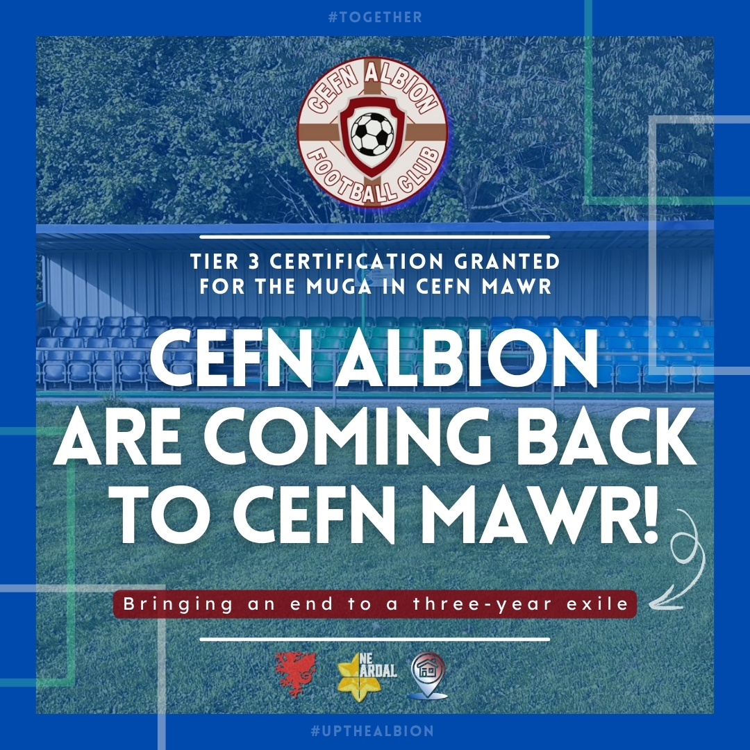 After 3 long years away, we’re proud to announce that CAFC are returning to Cefn Mawr💙🤍

A Tier 3 License has been awarded for the MUGA for the 25/26 season — a huge milestone for the club, the village, and everyone who’s stuck with us.

🔗cefnalbion.co.uk/latest-news/ce…

#UPTHEALBION