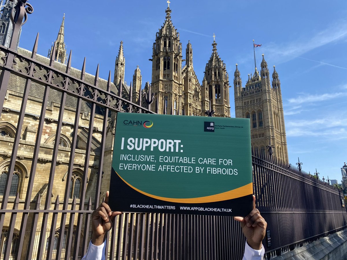 APPGBlackHealth's tweet image. Today marks the first parliamentary meeting of the APPG on Black Health. We’re discussing Reproductive Equity & Fibroids. Uniting lived experience, clinical expertise & academic insight to push for better research, health literacy & culturally relevant care.
#FibroidEquity