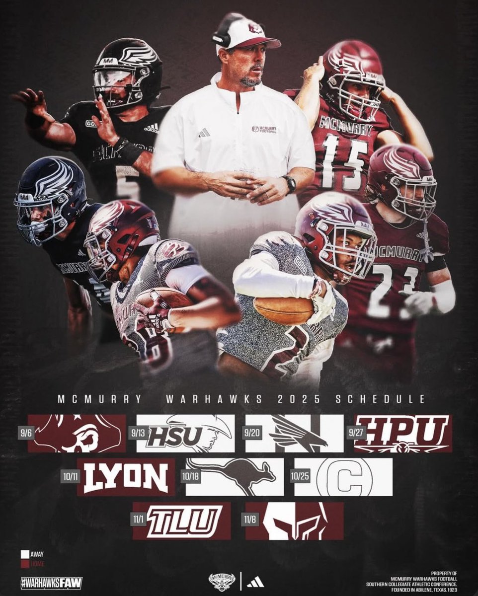 ‼️Coaches Spotlight‼️

Coach Neal is in his seventh season with McMurry University. In 2024, McMurry was picked to win the Southern Collegiate Athletic Conference in the preseason poll and indeed won a share of the SCAC title, going 7-3 on the season.

In six seasons under Neal’s