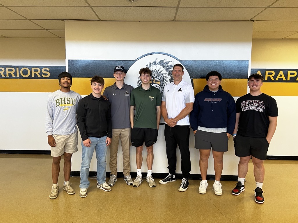 Spring Commitments! 

Six more Warrior football players committed to play at the next level at the AHS Spring Signing Day ceremony. That's 11 Warriors players from the 2025 class going on to play college football.

So proud of this group.

One Tribe. One Heartbeat. Always a