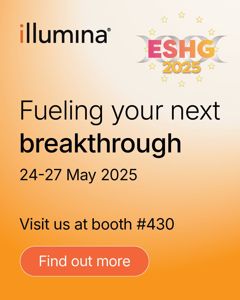 🚀 Discover Illumina's bioinformatics solutions at #ESHG2025! 🚀
Visit our booth 430 and schedule a demo to explore our cutting-edge software that spans from sample-to-insight. Learn how we cover genetic diseases, population-scale screening projects, oncology, and multiomics.