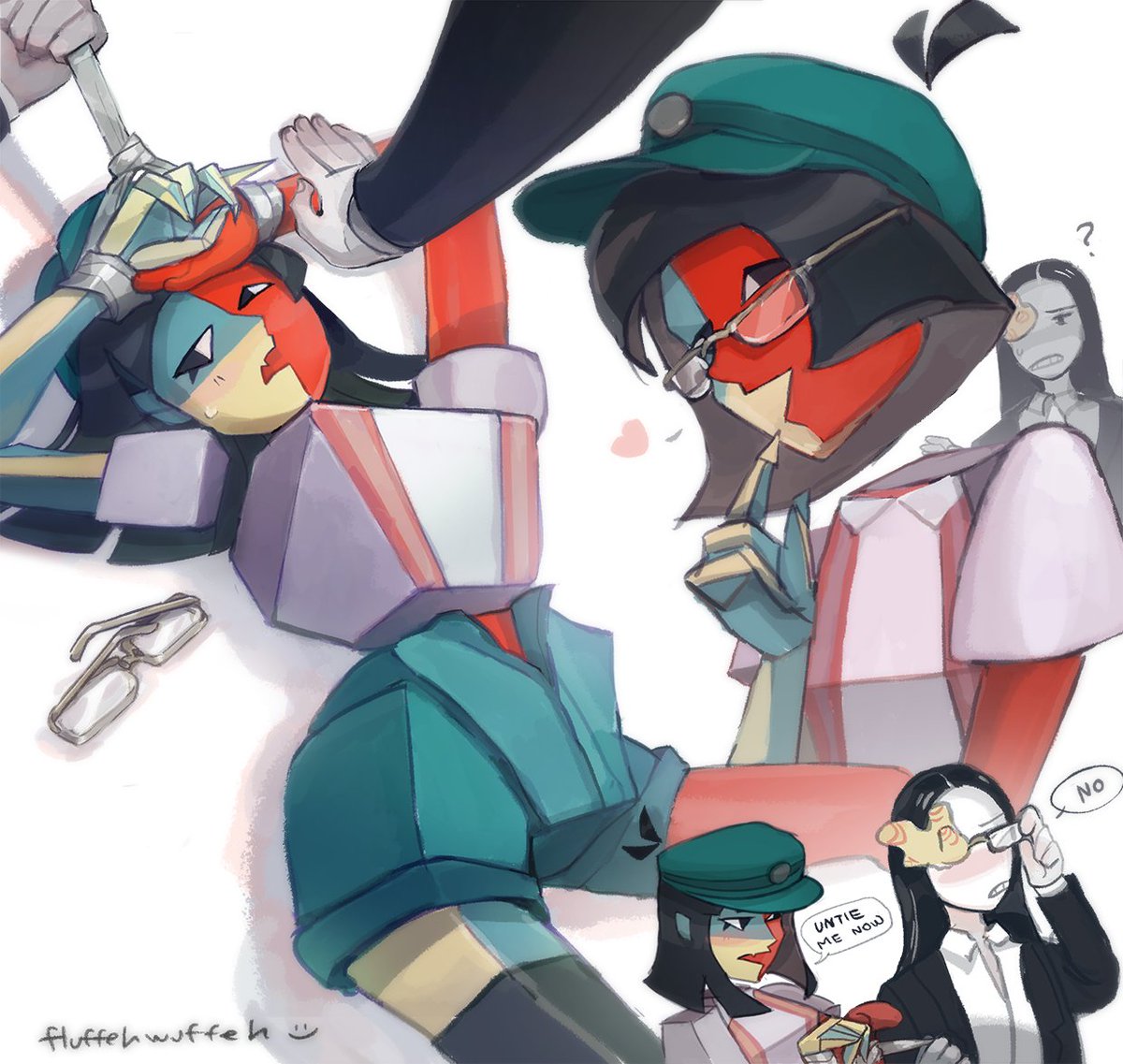 fluffehhhhh's tweet photo. she got caught from stealing her wife's glasses #enacoral https://t.co/oYhuwUwWlp
