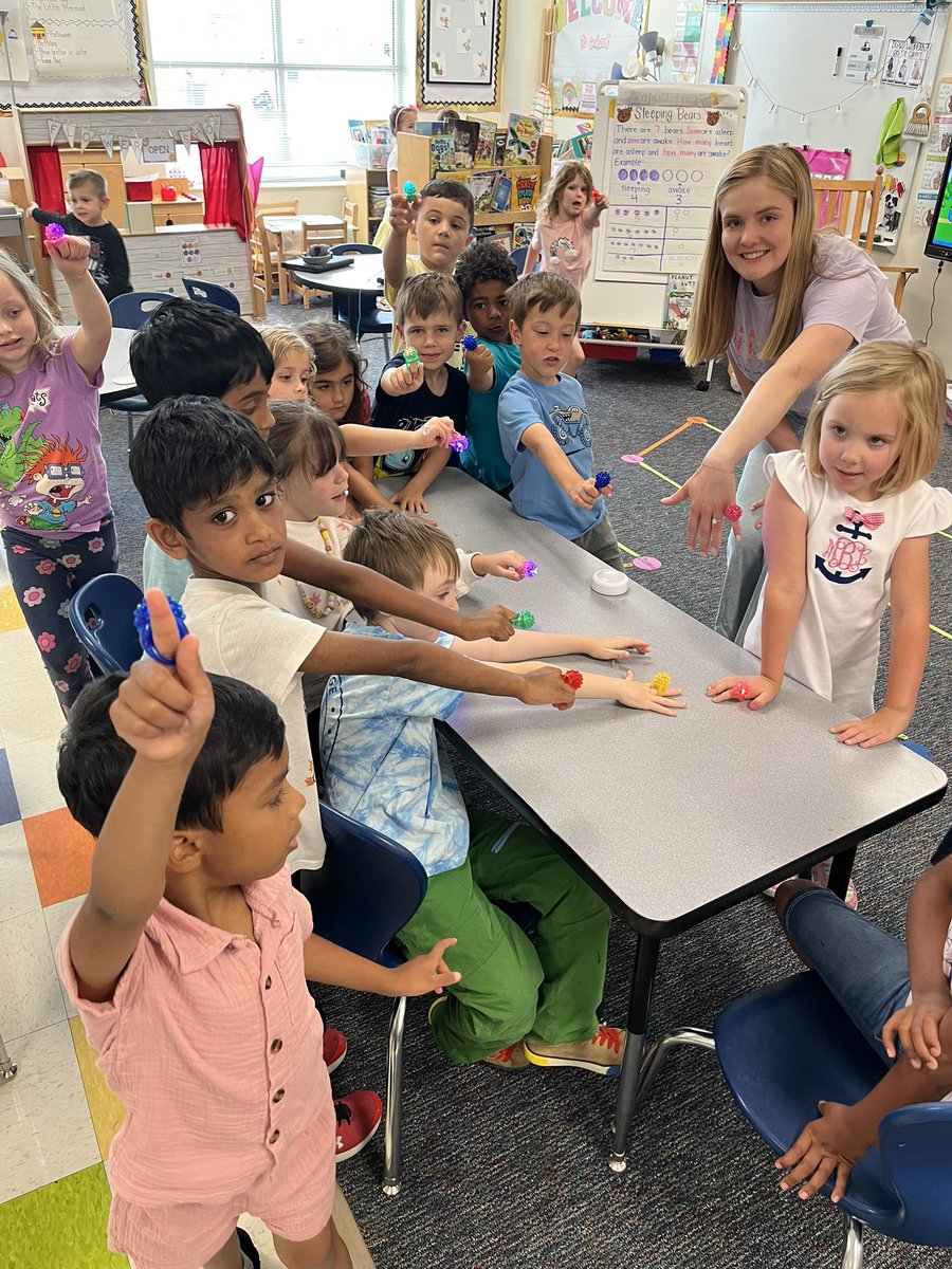 Ms. McDaniel’s students are on board with celebrating their teacher’s recent engagement! We love the students’ matching rings!