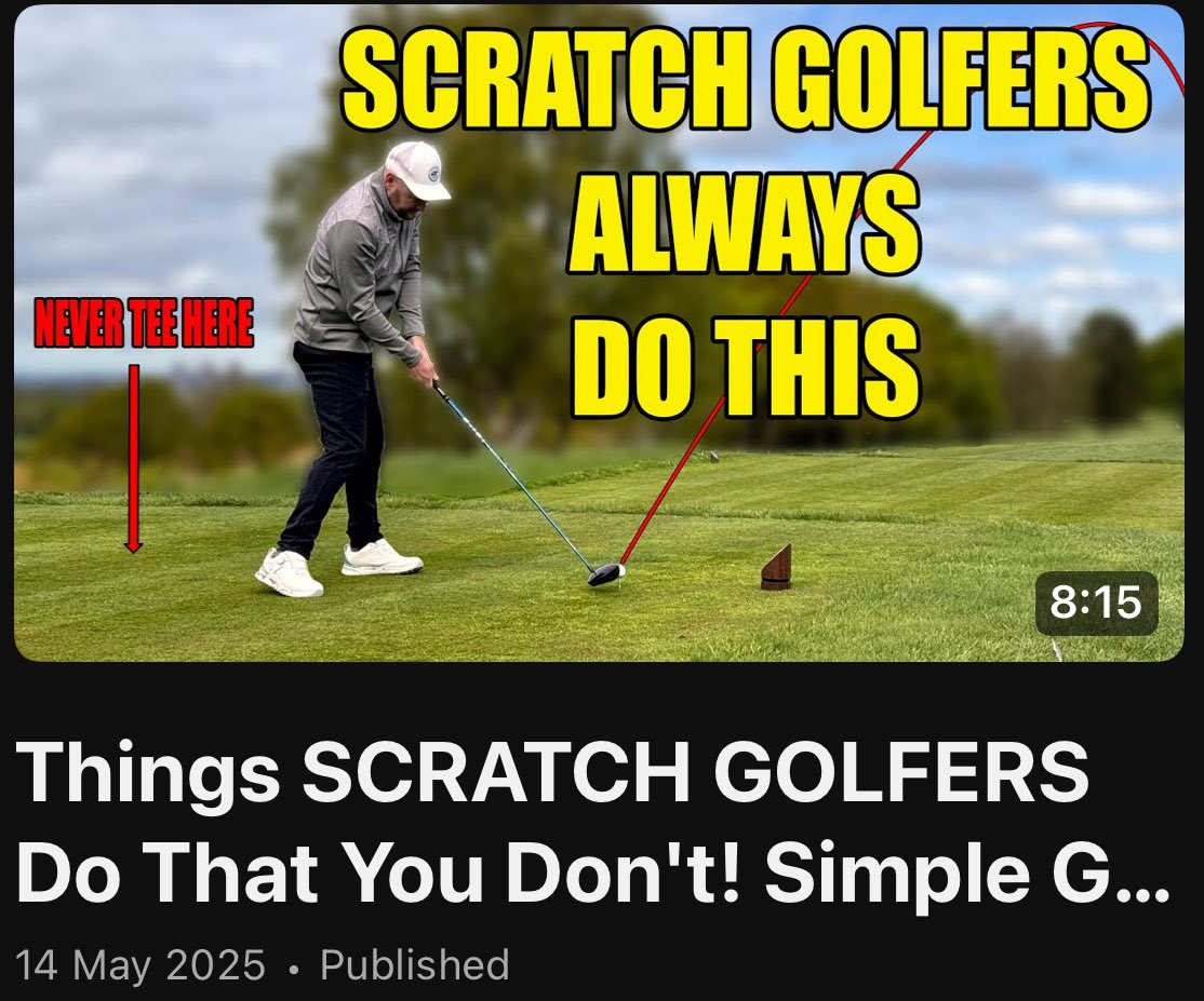 🚨🚨NEW VIDEO ALERT🚨🚨

Things SCRATCH GOLFERS Do That You Don't! Simple Golf Tips
youtu.be/TATxU3DCQAI