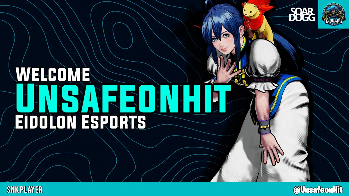 Eidolon Esports (@eidolesports) on Twitter photo New Challenger! ⚔️
We're excited to welcome another #FatalFuryCOTW player to the family!
Please welcome <a href="/UnsafeonHit/">UnsafeonHit@Unreal Engine 5</a> to the <a href="/EidolEsports/">Eidolon Esports</a> family! We look forward to seeing what they can accomplish! #EidolUS
🎨: <a href="/Oops_SSB/">EDLN | Oops! (Ez Quinn)</a> New Challenger! ⚔️
We're excited to welcome another #FatalFuryCOTW player to the family!
Please welcome <a href="/UnsafeonHit/">UnsafeonHit@Unreal Engine 5</a> to the <a href="/EidolEsports/">Eidolon Esports</a> family! We look forward to seeing what they can accomplish! #EidolUS
🎨: <a href="/Oops_SSB/">EDLN | Oops! (Ez Quinn)</a>