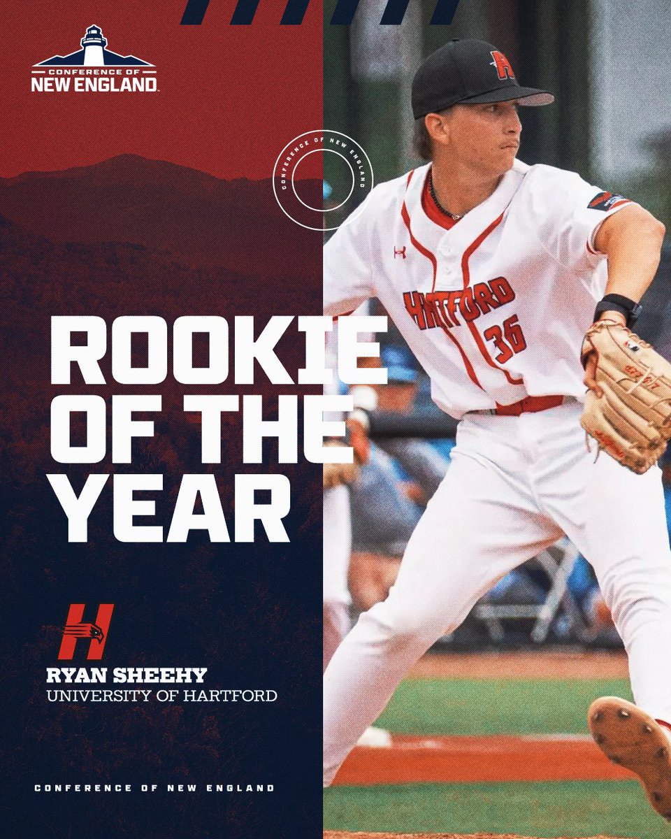 Conference of New England (@cne_sports) on Twitter photo ⚾️ Your 2025 #CNE Rookie of the Year - from the <a href="/HartfordHawks/">Hartford Hawks</a>, Ryan Sheehy!
#LeadAsONE | #ONENewEngland ⚾️ Your 2025 #CNE Rookie of the Year - from the <a href="/HartfordHawks/">Hartford Hawks</a>, Ryan Sheehy!
#LeadAsONE | #ONENewEngland