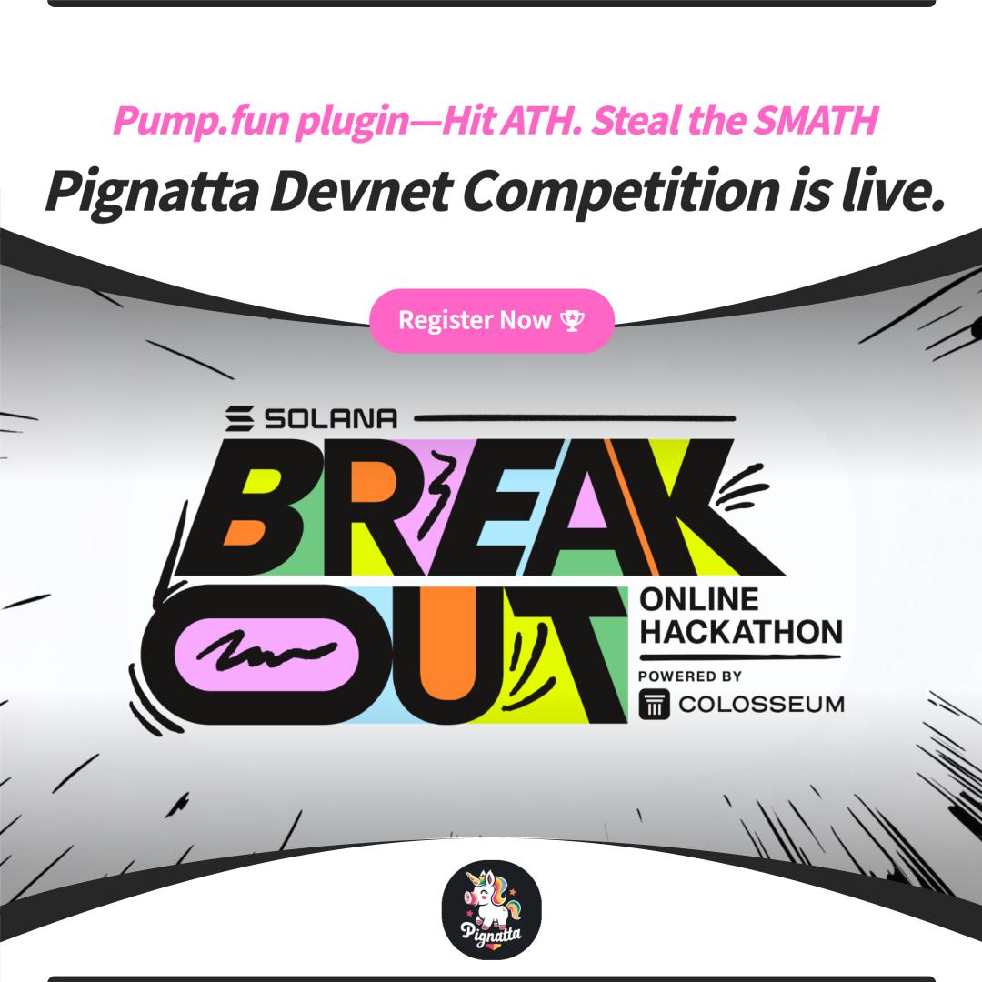 pignattadotfun's tweet photo. Single-Track Competition — KING OF SMASH 👑

– Largest single Smash reward during the event wins.
– Reward is split 0.5 SOL to the pool Creator + 0.5 SOL to the Smasher.
– Both winners also share protocol-fee revenue for 30 days after mainnet launch. https://t.co/ThHZ3tE9od