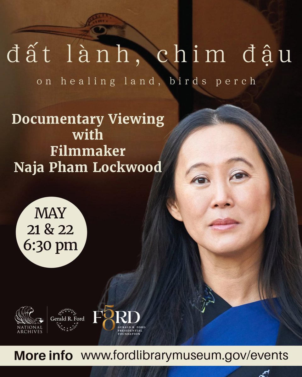 Join us at the Ford Presidential Library &amp; Museum for a powerful documentary behind one of history’s most iconic Pulitzer Prize-winning photos. "On Healing Land, Birds Perch" explores the continuing aftershocks of the Vietnam War.

Register here: fordlibrarymuseum.gov/events