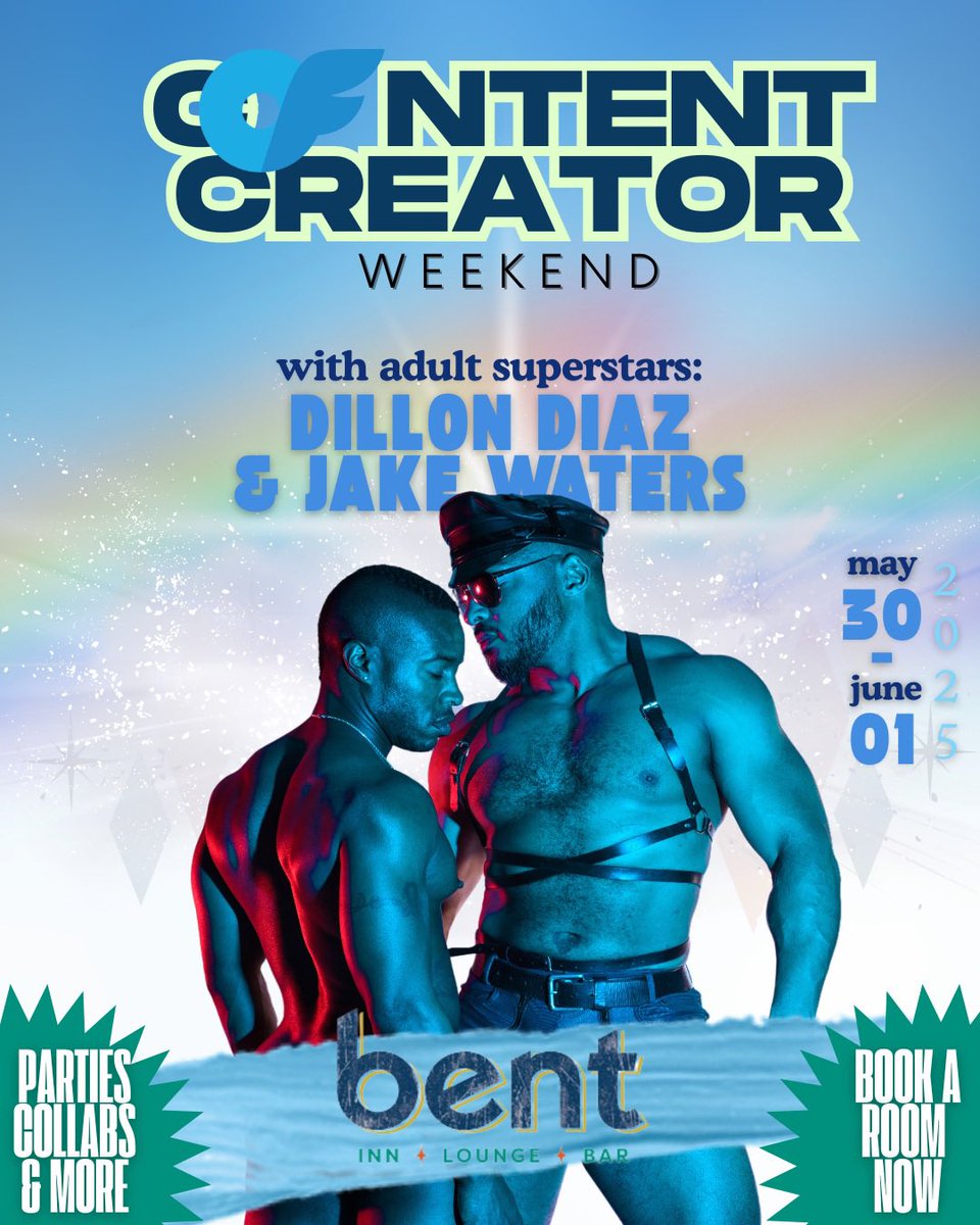 Dillon Diaz (@dillondiaz11) on Twitter photo Have I told you that we are hosting a content creators weekend <a href="/BentInnLV/">BentLasVegas</a> from May 30th - June 1st! Well, we are…reserve your room now to be part of the good times that will be had.
Your welcome! 😘 Have I told you that we are hosting a content creators weekend <a href="/BentInnLV/">BentLasVegas</a> from May 30th - June 1st! Well, we are…reserve your room now to be part of the good times that will be had.
Your welcome! 😘