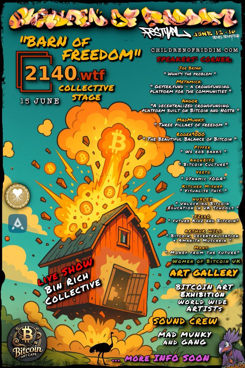 This is going to be the biggest music festival in the history of Bitcoin :D

2140.wtf/content/37-eve…

geyser.fund/project/barnof…

childrenofriddim.com

!!!  R E P O S T !!!