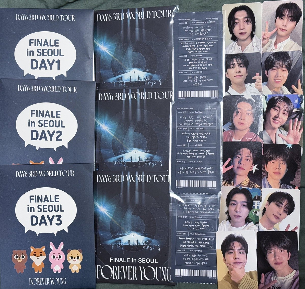 #wtsday6 
Yang masih cari sungjin wonpil day 1 dan sungjin dowoon day 3 , pc aja yaaa bestii.. 
Estimasi harga 80-95k/pc
✅bersih ina
✅ada go WA
❌packing+admin 🍊