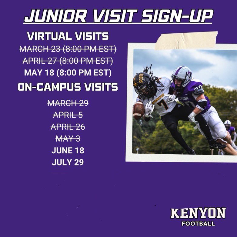 Jake baker (@jakebaker09) on Twitter photo Thanks for the invite <a href="/dmurr02/">Dane Murray</a> and for the opportunity to visit <a href="/KenyonFootball/">Kenyon Football</a>!
<a href="/RecruitEMHS_FB/">Recruit EMHS Football</a> <a href="/Edavison85/">Emilio Davison</a> Thanks for the invite <a href="/dmurr02/">Dane Murray</a> and for the opportunity to visit <a href="/KenyonFootball/">Kenyon Football</a>!
<a href="/RecruitEMHS_FB/">Recruit EMHS Football</a> <a href="/Edavison85/">Emilio Davison</a>