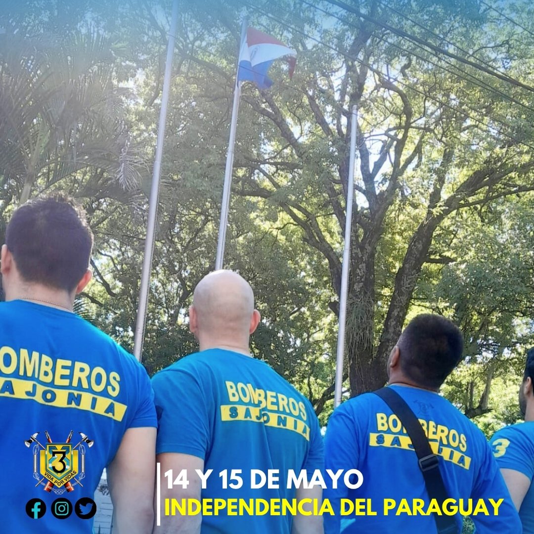 🇵🇾 ¡Feliz Día de la Independencia, Paraguay! 🇵🇾

Desde la Tercera Compañía de Sajonia – K3, celebramos con orgullo un nuevo aniversario de nuestra independencia.

¡Viva Paraguay!

📞 Ante emergencias, llamar al 132

#K3 #CBVP #IndependenciaParaguay #VidaPorVidas #Paraguay