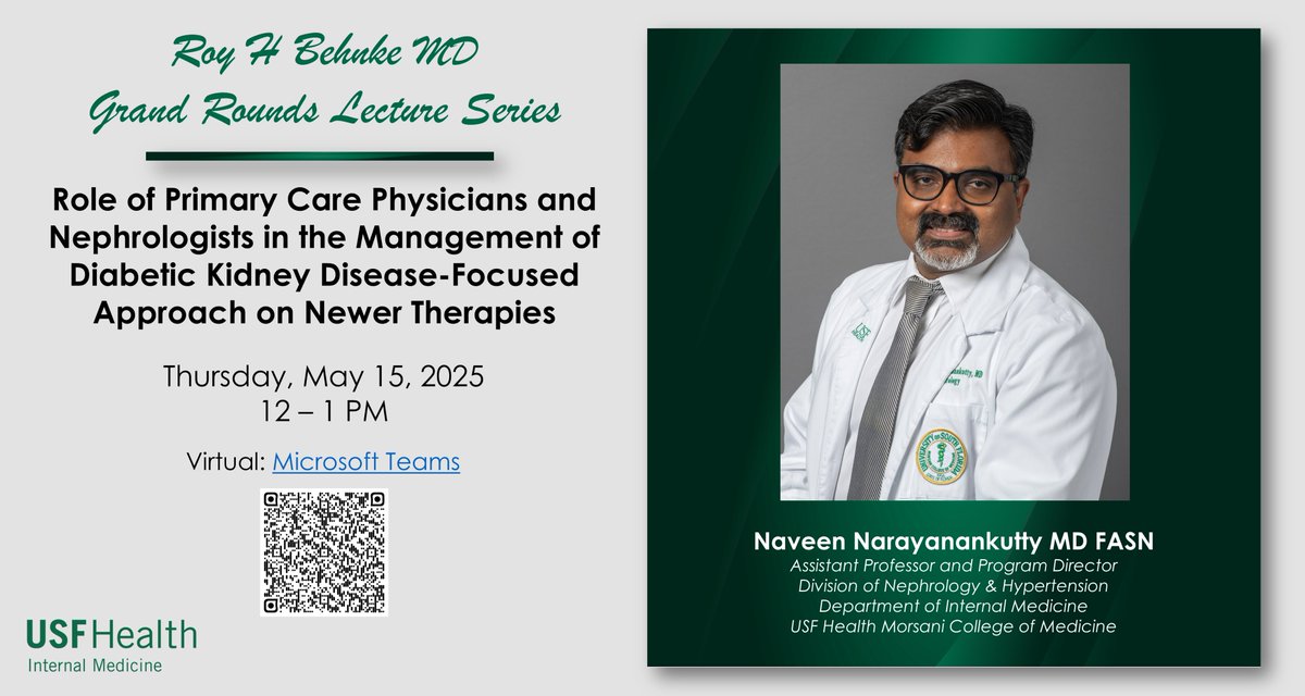 Join us for Grand Rounds tomorrow, 5/15, at noon.
Virtual via Microsoft Teams: tinyurl.com/Spring2025IMGr…