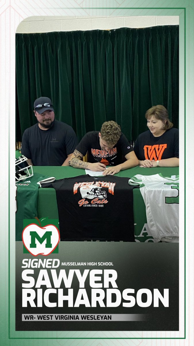 Congratulations to Senior Sawyer Richardson for signing with WV Wesleyan! An outstanding young man with a great work ethic!
We wish Sawyer the best of luck as he continues his athletic and academic career!
#FLEAT 🏈 🍎 🔨