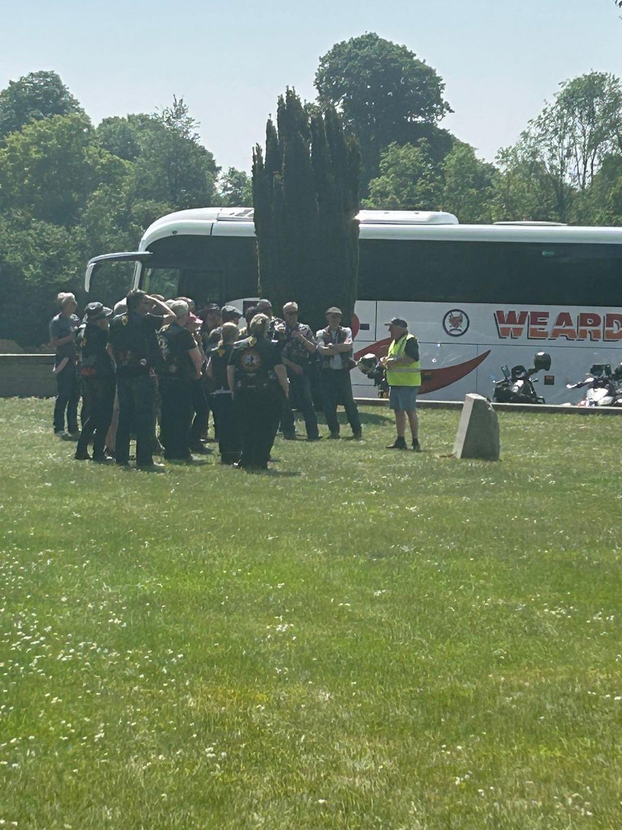 Great to see the Royal British Legion Riders today for the afternoon tour of the Ulster Memorial Tower and Thiepval Wood.