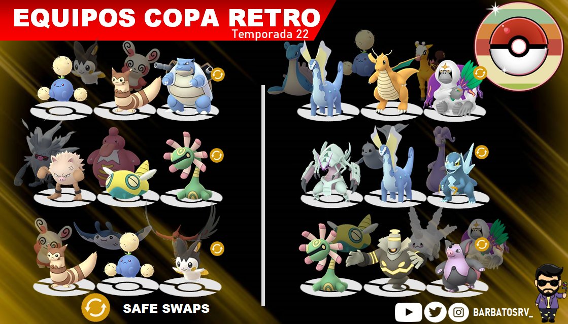 BarbatosRV's tweet photo. Equipos Copa Retro temporada 22! 

#PokemonGO #CopaRetro #RetroCup https://t.co/CJ5AKaf5hZ
