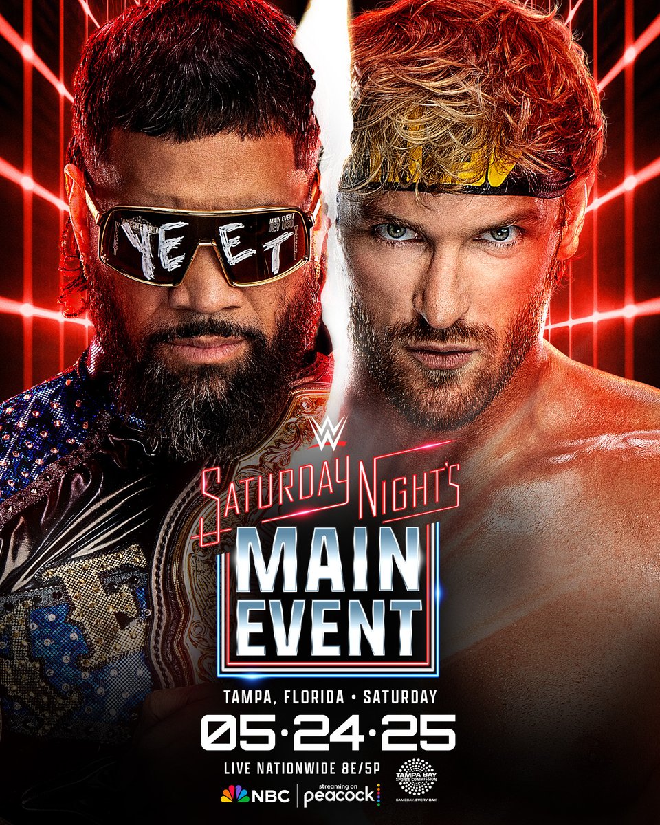 WWE (@wwe) on Twitter photo .<a href="/LoganPaul/">Logan Paul</a> will challenge Jey Uso for the World Heavyweight Championship at #SNME 🔥🏆
📍 TAMPA
🎟️ ticketmaster.com/wwe-saturday-n… .<a href="/LoganPaul/">Logan Paul</a> will challenge Jey Uso for the World Heavyweight Championship at #SNME 🔥🏆
📍 TAMPA
🎟️ ticketmaster.com/wwe-saturday-n…